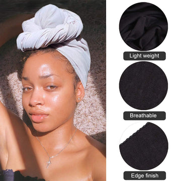 Long Soft Head Scarfs Stretch Head Wraps Solid Color Turban Headbands For Black Women